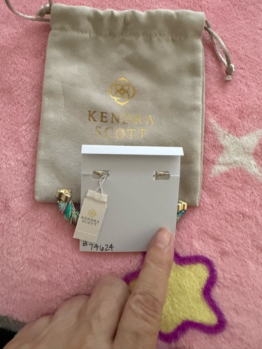 Kendra Scott Masie Multicolor Blue Aqua Twisted Corded Hoop Earrings NWT - Picture 7 of 10